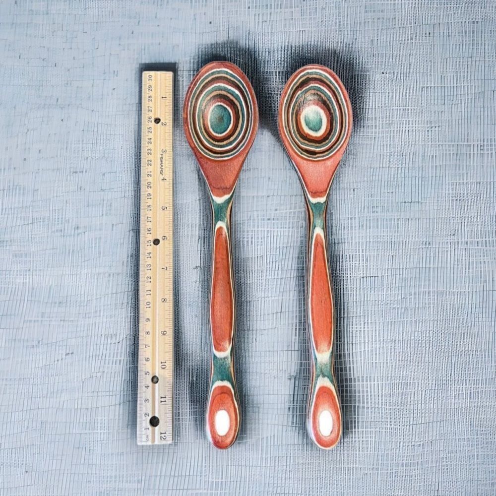 Multicolor Pakkawood Serving Spoon Bundle Kitchen Decor